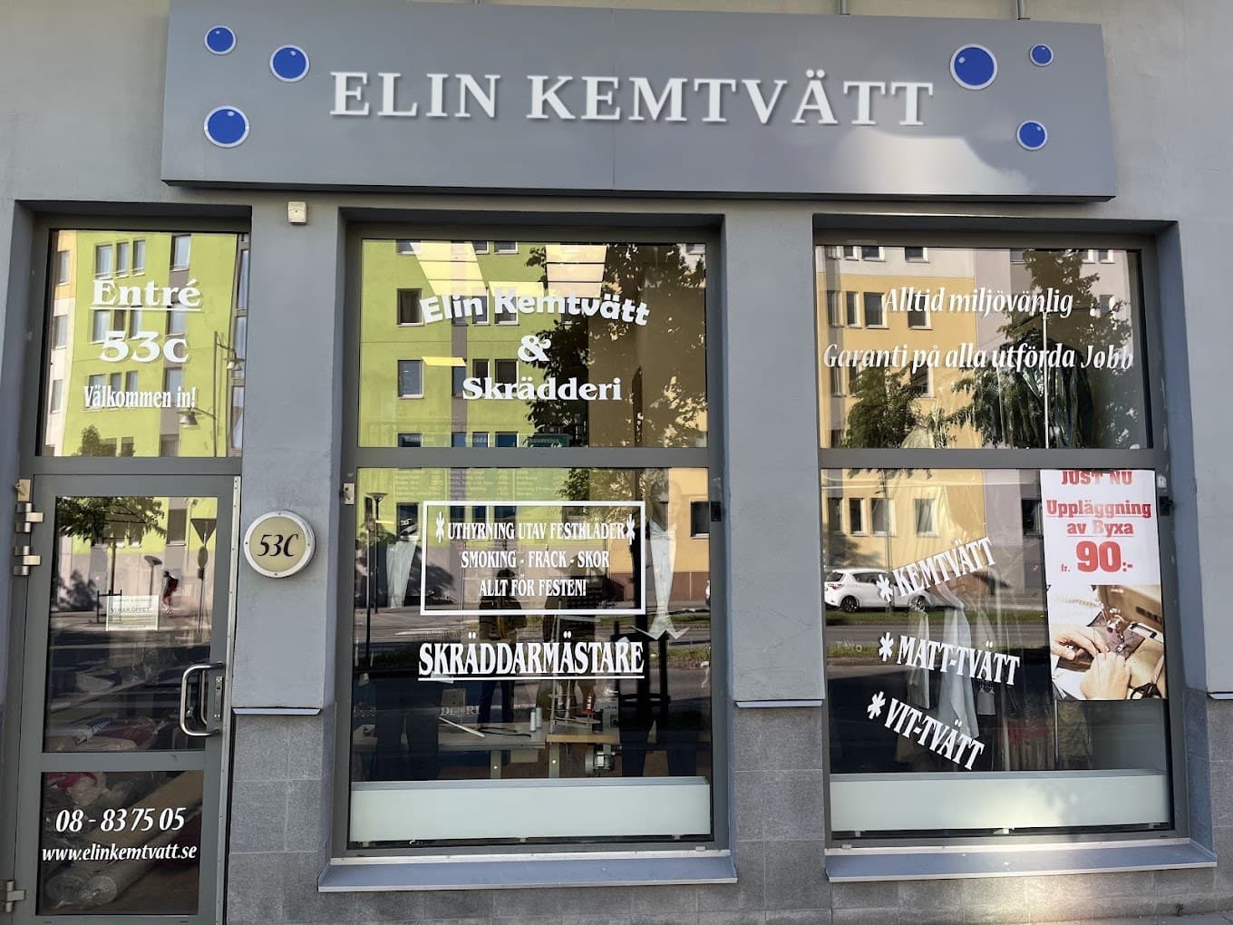 Butiken Elin Kemtvätt utifrån